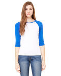 Ladies' Baby Rib 3/4-Sleeve Contrast Raglan T-Shirt