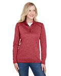 Ladies' Tonal Space-Dye Quarter-Zip