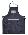 Unisex Domain Contrast Denim Bib Apron