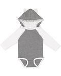 Infant Long Sleeve Fine Jersey Bodysuit With Ears