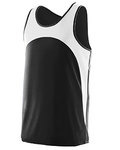 Youth Wicking Polyester Sleeveless Jersey with Contrast Inserts