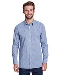 Men's Microcheck Gingham Long-Sleeve Cotton Shirt